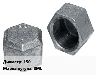 Заглушка чугунная 150 Марка: SML торцевая